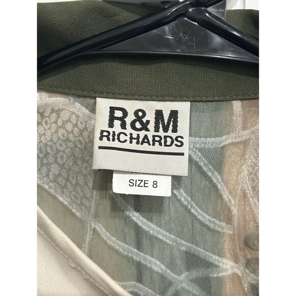 R&M Richards Womens 3 Piece Outfit Size 8 Jacket Sleeveless Top Pants - Picture 5 of 16